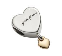 Pandora - Vous & Moi Charm Cœur Or 585 - Femme - Accessoires - Gris - Taille: ONE Size