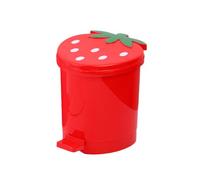 Pandre De La Fraise - Carton Carton Corbelle Aux Fraises, Panier De Comptoir À Déchets | Mini Strawberry Garbage Container Avec Couvercle, Seau De Rangement Mignon Pour Les Bureaux De Salon Organisate