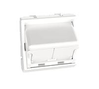 PANDUIT 45 x 45mm Adapter with One 1/2 Size sloped shuttered Module Insert