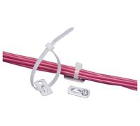 Panduit Cable Tie Mount Embase pour attache-câbles vissable, à riveter MBMS-S10-CY Plage de Ø du faisceau 127 mm (max) incolore
