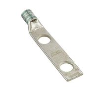 Panduit Cosse conducteur flexible LCDX1-14D-X, deux trous, barillet standard avec fenêtre, trou de goujon de 6,35 mm, largeur de trou de 2,54 cm, vert, taille du conducteur #1 AWG classe G/H/I/K/M, taille du conducteur de locomotive diesel #1 AWG, taille du conducteur de code #1 AWG, longueur de la bande de fil de 0,3 cm d'épaisseur, langue ness, 1.9 Largeur de la langue cm, longueur du cou 1,7 cm, longueur totale 6,8 cm