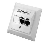panduit Panduit Plaque centrale inclinée 3 ports 2x CJS688TG, 1 aveugle CS2P6TGAWY Quantité:1