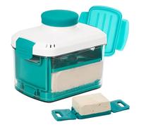 Paneer Maker - 19 x 16,5 x 13,9 cm - Caillé de haricots - Presse de drainage intégrée - Moule à fromage robuste - Outil de fabrication - Récipient compact et durable pour la préparation de gâteaux
