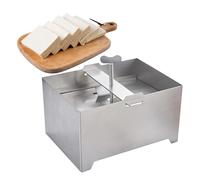 Paneer Maker - 304 Stainless Steel 16x12x9cm 6.3x4.72x3.54in Cheese Mold With Drainage And Drip Tray | Homemade Paneer Press Mold Kitchen Cheese Making Tool | For Cooking Baking Dining Camping