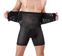 Panegy Culottes Gaine Homme Ventre Plat Boxer Gainant Amincissant Culotte Sculptantes Respirant Short Butt Lifter Noir Taille XL