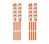 Panel Cover Trim Autocollants Lumineux Pour Boutons Lève-vitre Porte Voiture Autocollants Pour Panneau Commande Vitres Voiture Autocollants(18PCS Orange)