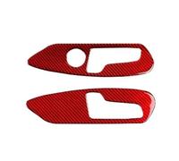 Panel Cover Trim Pour Hyundai Pour Sonata 9 2015 2016 2017 Panneau Réglage Siège Autocollant En Fibre Carbone Véritable Intérieur Voiture(Red LHD)