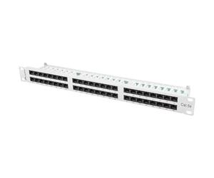 Panel de patcheo 1U - LANBERG - PPU5-1048-S - 48 ports - CAT. 5E - Gris