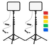 Panel LED Lighting LED Photo Light with Adjustable Tripod Video Lighting 3000K-6500K for Streaming and Dimmable Video