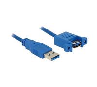 DeLock Câble USB 3.2 Gen1 USB-A mâle vers USB-A femelle 1.00 m Bleu 85112