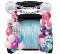 Panelee Kit de bracelet d'amitié à faire soi-même - Bannière d'anniversaire à paillettes avec 27 ballons argentés - Guirlande Jumbo pour décoration d'anniversaire, mariage, fête musicale, Halloween