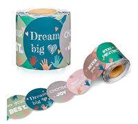 Panelee Rouleau de 20 m de bordure de tableau d'affichage décoratif avec citations inspirantes pour la croissance de l'esprit, la motivation Choisissez Joy Dream Big Stay Positive Never Give Up Bordure pour tableaux de salle de classe Décoration murale