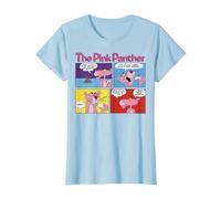 Panels de Bandes dessinées La Panthère Rose T-Shirt, Femme, Bleu Céleste, XS
