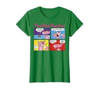 Panels de Bandes dessinées La Panthère Rose T-Shirt, Femme, Vert Kelly, S
