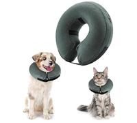 panemy Collier Collerette Gonflable pour Chien, Collerette Chien Gonflable avec Velcro Réglable, Collerette Chat, Adapté à La Chirurgie Ou à la Guérison des Plaies, Anti-Léchage (Gris, M)