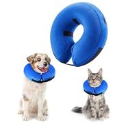 panemy Collier Gonflable pour Chien, Collerette Chien Gonflable avec Velcro Réglable, Collerette Chat, Adapté à La Chirurgie Ou à la Guérison des Plaies, Anti-Léchage (Bleu, XL)