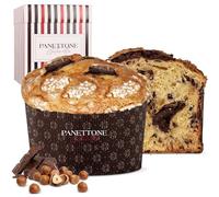 Panettone Antonella Chocolat & Noisettes XXL 1200 g | Panettone Artisanal Sans Conservateurs ni Colorants | Gâteau de Noël au Levain Naturel | Recette Traditionnelle