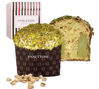 Panettone Antonella Pistache 1100 g | Panettone Artisanal au Levain Fourré à la Crème de Pistache et Nougat de Jijona | Sans Conservateurs ni Colorants | Gâteau de Noël | Recette Traditionnelle