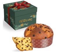 Panettone artisanal aux pralinés au chocolat (750 gr), Pâtisserie Fraccaro 1932, sans fruits confits ni raisins secs, levure naturelle, pâte à levure mère, ligne d'emballage cadeau, Fabriqué en Italie