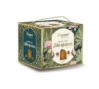 Panettone artisanal Vergani style Dubaï, au chocolat, à la pistache et à la pâte de kadaifi, gâteau de Noël, élégant coffret cadeau, 800 g, avec 200 g de crème de pistache, conditionné à Milan