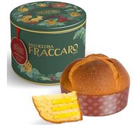 Panettone Italien Artisanal au Citron, 750 gr. - Pasticceria Fraccaro 1932, Fourré de Crème au Citron Fraîche, Dessert de Noël au Levain Naturel, Fabriqué en Italie, Boîte Cadeau