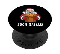 Panettone Joyeux Noël en Italien BUON Natale PopSockets PopGrip Adhésif