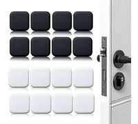 Panexf 16 Pièces Butée de porte murale noire/blanche adhésive 38mm*38mm Bloc porte Stop porte mural adhesif Butoir porte mural adhesif
