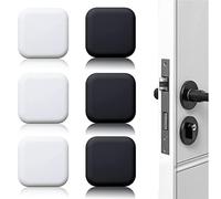 Panexf 6 Pièces Butée de porte murale noire/blanche adhésive 45mm*45mm Bloc porte Stop porte mural adhesif Butoir porte mural adhesif