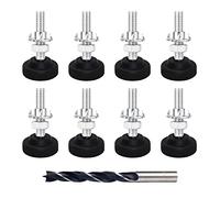 Panexf Vis de réglage 8 pièces Pieds de Meubles Réglables en métal M8 x 50 mm Pieds de réglage Pieds pour Meubles, vis de réglage Vis d'ajustage