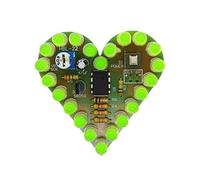PANFHGFG Carte de Circuit imprimé analogique éducative en Forme de cœur pour la Pratique de la théorie électronique, Partie d ' Effet respiratoire pour débutant, Projet de Soudure adapté débutants