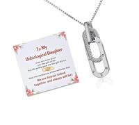 PANFHGFG Collier initial avec brillants pour, Silver | Fabriqué en acier inoxydable avec un design entrelacé pour une connexion et une expression de styles individuels