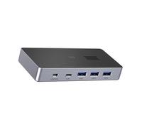 PANFHGFG Commutateur USB3.0 pour 4 Ordinateurs, claviers, Souris, Hub USB, sélection pour Portable, Partage de 4 appareils, Hub étendu