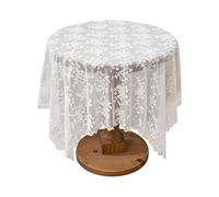 PANFHGFG Nappe décorative en Dentelle Florale, Bleached Color 135X135