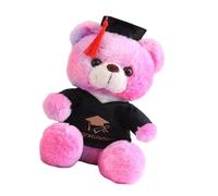 PANFHGFG Poupée colorée de des diplômes Docteur, Rose Red Blue | Poupée en peluche douce compagnon ami pour et adultes, câlins pour la cérémonie de des diplômes