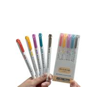 PANFHGFG surligneur Fluorescent à séchage rapide, marqueurs à Double extrémité pour la fabrication de cartes, codage couleur, Fluorescent pour Scrapbooking, 5/15 pièces