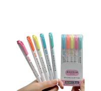 PANFHGFG surligneur Fluorescent à séchage rapide, marqueurs à Double extrémité pour la fabrication de cartes, codage couleur, Fluorescent pour Scrapbooking, 5/15 pièces