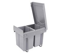 panfudongk Poubelle de cuisine avec couvercle - Poubelle en plastique - Poubelle de recyclage - Extensible - 40 l - Pour cuisine, armoire, pratique pour la maison et le bureau (A)