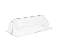 panfudongk Roll Top Couvercle transparent pour 1/1 Chafing Dish Moulé par injection Couvercle alimentaire pour restaurant, buffet, fête, 53,5 x 33 x 18 cm, étanche à la poussière et étanche, idéal