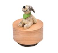 PANGBOER Boîte À Musique Mécanique en Bois avec Figurine d'animal Rotative Ornement pour Décoration De Table Et pour Amoureux Boîte Artistique