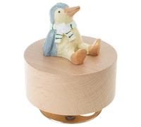 PANGBOER Boîte À Musique Mécanique en Bois avec Figurine d'animal Rotative Ornement pour Décoration De Table Et pour Amoureux Boîte Artistique