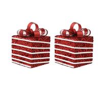 PANGBOER Boîte cadeau colorée pour décorations de sapin de Noël, boîte cadeau scintillante 3D ludique, décoration festive, ornements d'arbre de Noël