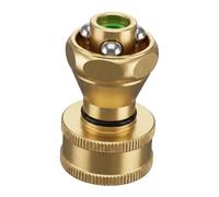 PANGBOER Buse de tuyau d'arrosage en laiton de 1,9 cm, tête d'arrosage réglable avec joint intégré, buse compacte pour arroser le jardin et les tâches de rinçage en plein air