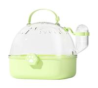 PANGBOER Cage de transport portable pour hamster ou oiseau - Avec bouteille d'eau - Accessoires transparents - Petit format