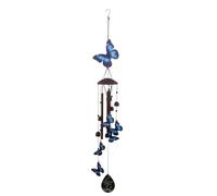 PANGBOER Carillon à vent papillon en métal avec finition imperméable et son doux adapté pour la décoration de porche - Carillon étanche