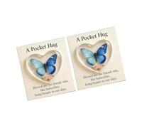 PANGBOER Carte de poche en acrylique avec motif papillon pour messages personnels, portable, adaptée pour les fêtes et les vacances