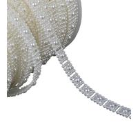 PANGBOER Chaîne de Perles artificielles, pour Artisanat d ' Art, Perles d ' Imitation, pour Bouquets de Bougies, décoration de Mariage pour Artisanat