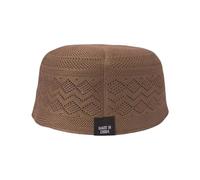 PANGBOER Chapeau Kufi creux musulmans avec motif Hllowout pour cérémonies religieuses et échanges culturels - Chapeau de prière en coton, Couleur café., M