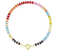PANGBOER Collier de perles multicolores, longueur réglable, pierre colorée, bijoux à la mode pour tenues élégantes, accessoire de fête et de rencontre