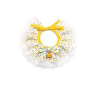 PANGBOER Collier réglable en dentelle pour chaton avec petite clochette - Accessoires pour animaux domestiques - Bavoir pour baver - Housses de bible pour filles