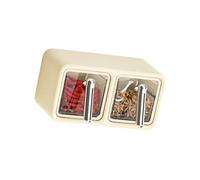 PANGBOER Distributeur d'épices mural robuste avec cuillères pour les amateurs de cuisine, ensemble de pots d'assaisonnement